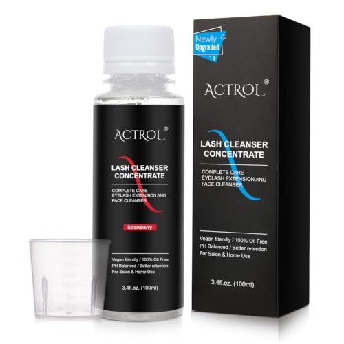 ACTROL Strawberry Lash Shampoo Concentrate 100ml Makes 20 Foaming Bottles - Salon & Home Use