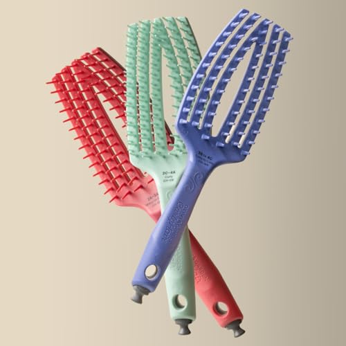 Olivia Garden Dual Bristles Curly Hair Brush for Detangling & Styling