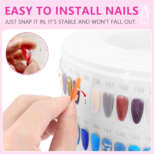 I¡¤B¡¤N G Nail Polish Display Book 200 Colors, Professional Nail Color Display Show Nails Sample Book (CS200)