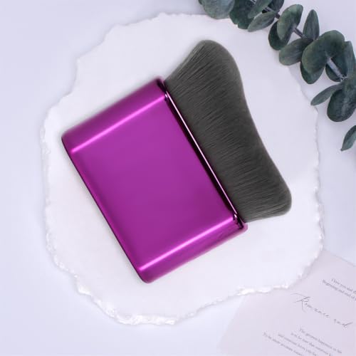 Babysheep Face & Body Kabuki Brush with Long Handle - White/Purple