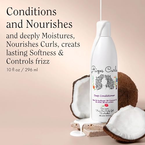 Rizos Curls Travel Deep Conditioner - 2.5 oz Pack of 2, Moisturizes & Strengthens Hair
