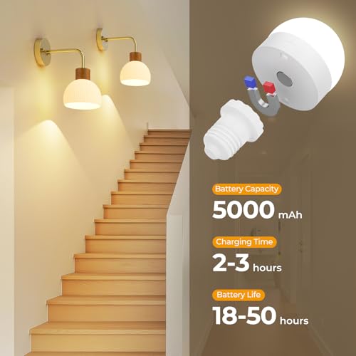 Glass Battery Operated Wall Sconces Set of 2 - Gold, Rechargeable, Dimmable with Remote & Timer