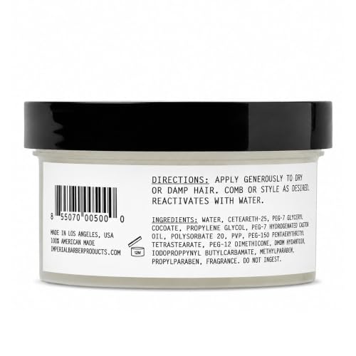 Water- Strong Hold Hair Pomade - Classic 6 oz - Reworkable & Washable