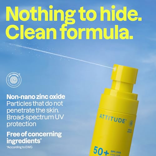 Kids Mineral Sunscreen Spray SPF 50+ Unscented 3 Oz - Water-Resistant Zinc Sunscreen