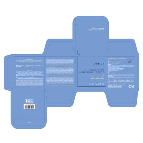 LANEIGE Water Sleeping Mask: Hydrating Korean Overnight Mask with Squalane & Probiotic-Derived Complex, for Bright, Glowing Skin & Barrier Support