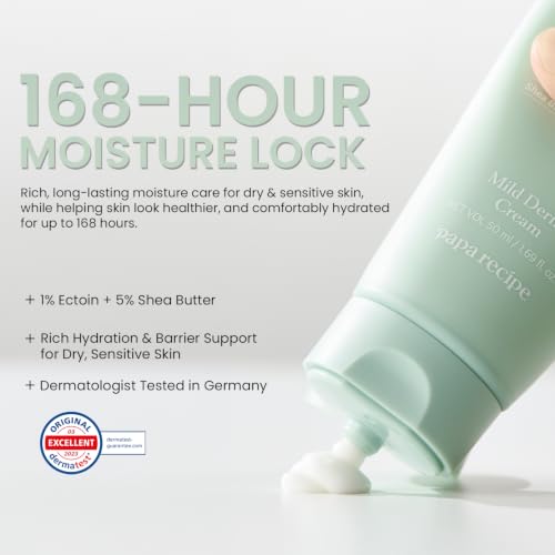 Papa Recipe 1% Ectoin Moisturizer with Hyaluronic Acid & Shea Butter - 168H Hydration Barrier Cream