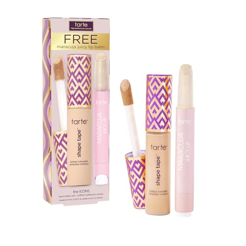 Tarte Shape Tape Concealer & Lip Duo - Light Neutral & Sunflower - Full Coverage & Hydrating Lip Gloss