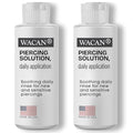 WACAN Gentle Daily Piercing Solution 4oz Pack of 2 - Soothing Saline Rinse for Sensitive Skin & New Piercings