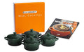 Le Creuset Stoneware Mini Cocotte Set of 4 - 8 oz Artichaut, Oven Safe, Colorful