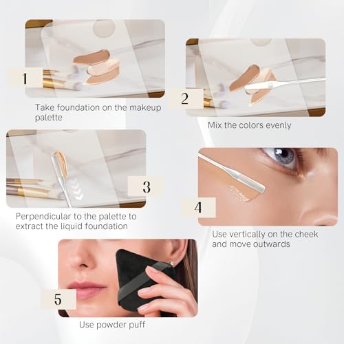 Waterproof Brow Pen, Long-Lasting Eyebrow Powder, Liquid Eyebrow Pencil with Square Brush | Fast-Drying, Smudge Proof Brow Definer