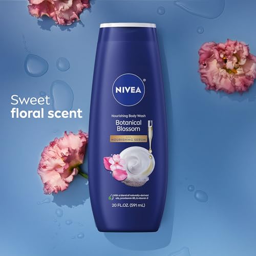 NIVEA Nourishing Body Wash Set with Botanical Blossom, Shea & Care, 3 x 20oz