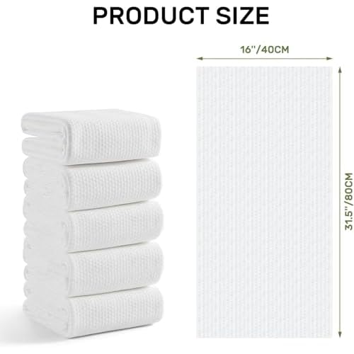 Disposable Bath Hair Drying Towels, 100 Count Super Absorbent Large Luxury Towels, Salon & Spa Yoga Camping Trips for Hair, Face, Body 16" x 31.5"