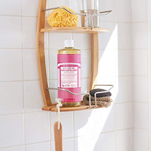 Dr. Bronner's Organic Castile Liquid Soap - Rose Bundle, 32 oz & Travel Bottle