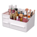 CHANCETSUI Makeup Organizer With Drawers, Makeup Desk Organizer, Bathroom Countertop Organizer for Cosmetics, Vanity Holder for Lipstick, Makeup Brush Holder/Organizer (White)