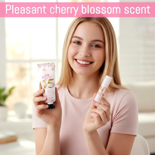Pink Quinceañera Party Favor Gift Set - 25pcs Hand Cream & Lip Balm for Guests - Variation: Pink