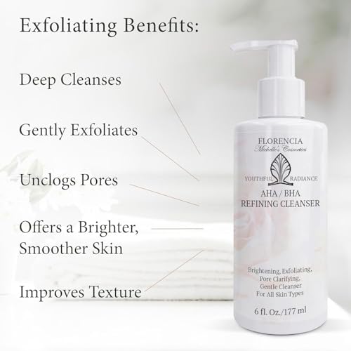 Gentle AHA BHA Exfoliating Face Wash - 6 oz for Radiant Skin