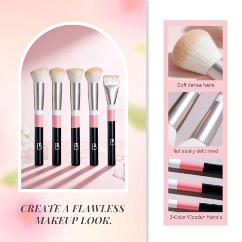 14-Piece Makeup Brush Set with Travel Bag - Face, Eye & Concealer Tools