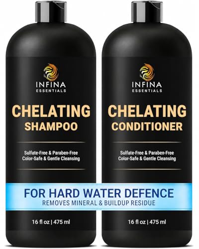 Chelating Clarifying Shampoo & Conditioner Set for Hard Water & Chlorine - Swimmers Hair Care