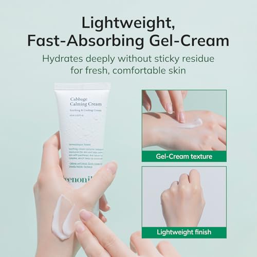 Cabbage Calming Moisturizer for Sensitive Skin - Hydrating Pore Tightening Gel 60ml