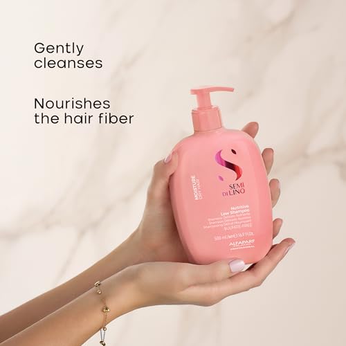 Alfaparf Milano Semi di Lino Moisturizing Shampoo for Dry & Color-Treated Hair 16.9 Fl Oz