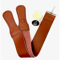 G.B.S Straight Razor Leather Strop 2.5" x 23.5" Cow Hide Dual Straps with Swivel Clip + 22 ML Strop Paste Leather Dressing to Maintain Strop - Made in USA