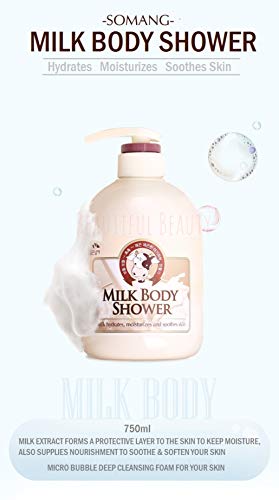 Milk Body Shower & Lotion Set - Moisturizing Skin Care 750ml + 500ml
