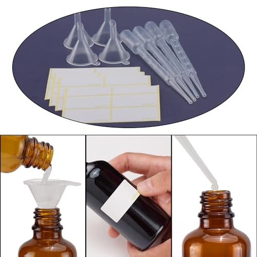 YIZHAO 30ml Clear Glass Spray Bottles 24 Pcs with Fine Mist Refillable Travel Essential Oil Perfume