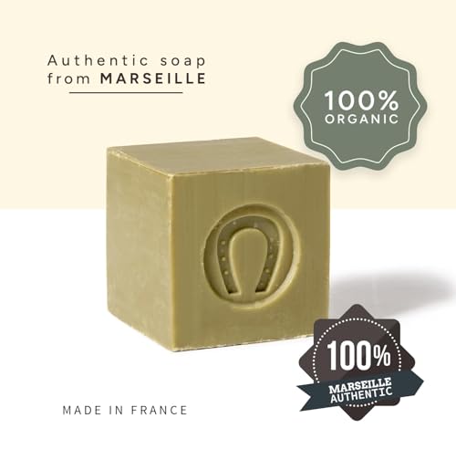 Fer à Cheval Pure Olive Marseille Soap Bar Pack of 4 - Natural, Hypoallergenic, 100g