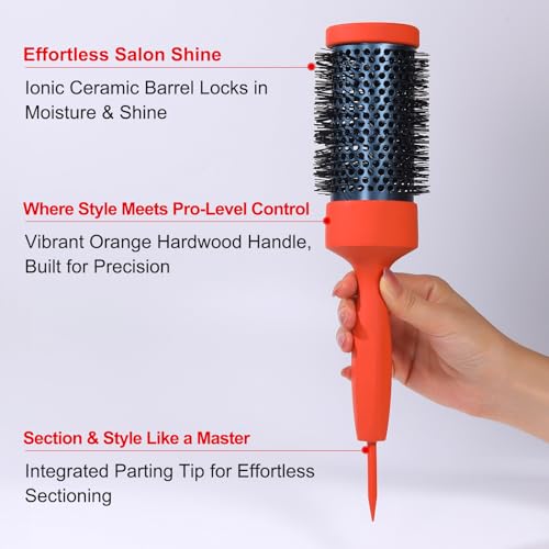 Ceramic Ion Round Hair Brush Set for Blow Drying & Curling - 4 Sizes