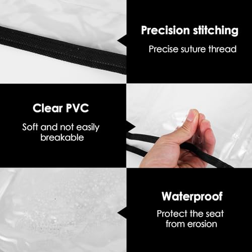 3Pcs Salon Chair Cover, PVC Clear Chair Back Covers, Waterproof Salon Chair Covers Protectors, Soft Salon Chair Back Cover, Fits Most Standard Salon Chairs Office Chairs, 20"x 15.7"x 4.7"