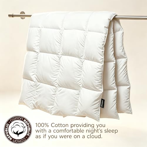 Beautyrest White Goose Feather & Down Comforter King All Season (King) – OEKO-TEX Cotton Shell