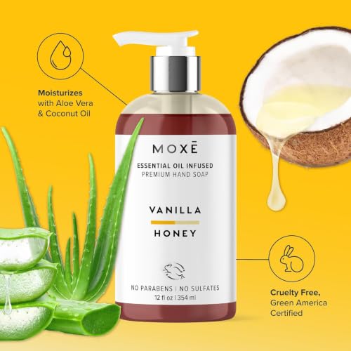 MOXE Scented 3 Pack Hand Wash - Organic, Gentle Formula, 12oz Each (Variety Pack)
