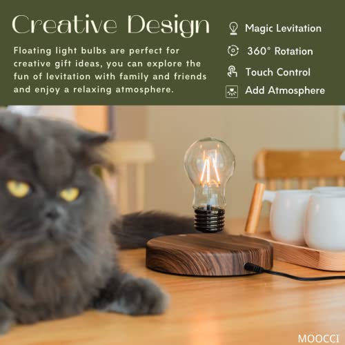 Levitating Bulb Lamp - Magnetic Floating Night Light, Round-Classic Style