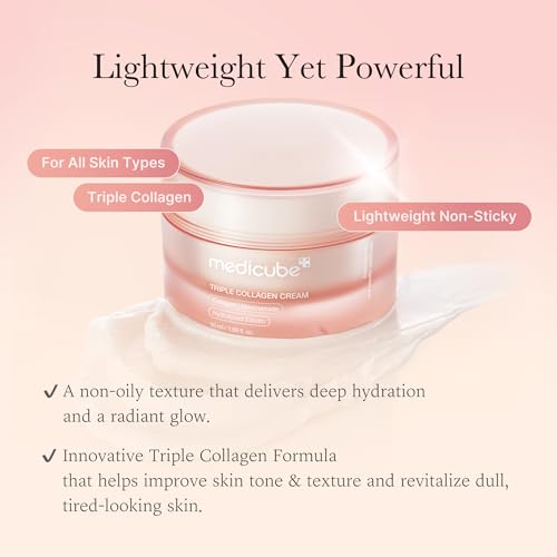 Medicube Triple Collagen Cream & Toner Duo for Glowing, Firm Skin