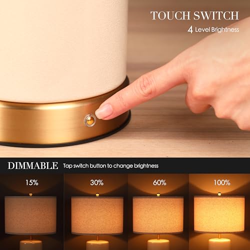 O’Bright Dune Rechargeable Cordless Table Lamp - Cream White, 19.5 Inch, Dimmable