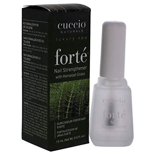 Cuccio Naturale Forte Nail Strengthener Treatment - With Horsetail Grass - Protects Against Cracking, Splitting And Breakage - Nutrient Rich Formula Makes Finger And Toenails More Pliable - 0.5 Oz