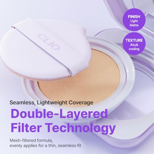 Korean Cushion Foundation CLIO Kill Cover Mesh Blur Full Coverage 21N Linen