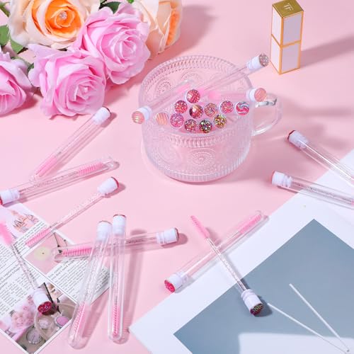 Disposable Eyelash Extension Brush Set with Clear Storage Cases - 200 Multicolor Spoolies & Wands