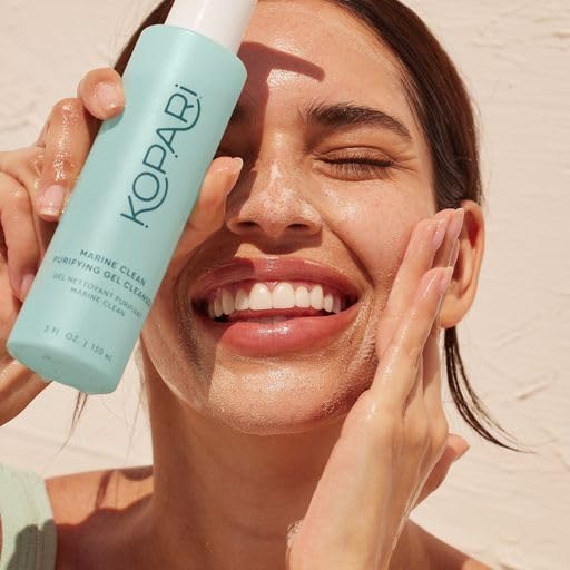 Kopari Marine Clean Purifying Gel Cleanser 5.1 oz - Gel-to-Foam, Gentle & Nourishing, No Color