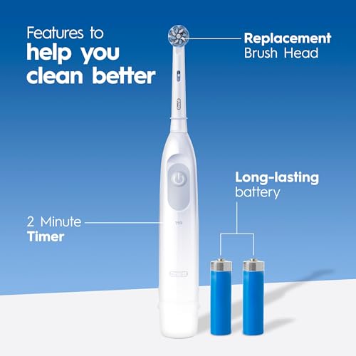 Oral-B Pro 100 Gum Care Battery Powered Toothbrush - White / 1 Count