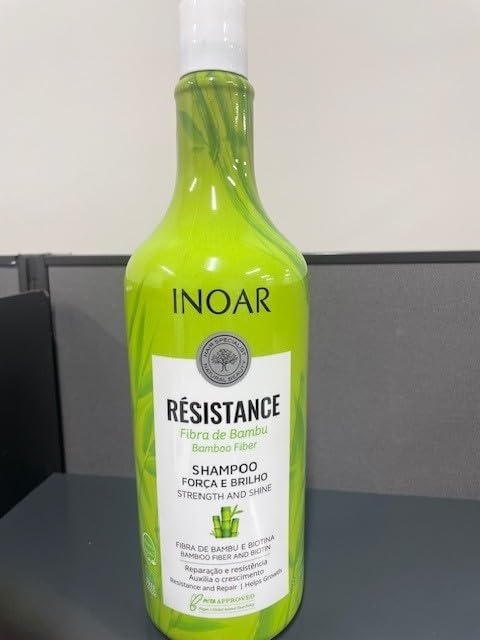 INOAR Bamboo Fiber & Biotin Hair Shampoo for Strength & Shine - 33.8 Fl Oz