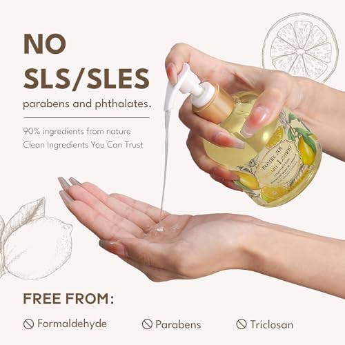 Liquid Hand Soap Refill Lemon 26 Fl Oz Pack of 3 | Plant-Based & Moisturizing