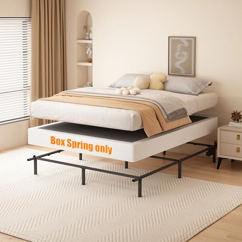 Heavy Duty 7 Inch Queen Box Spring - Metal Mattress Foundation, Noise-Free, Easy Assembly
