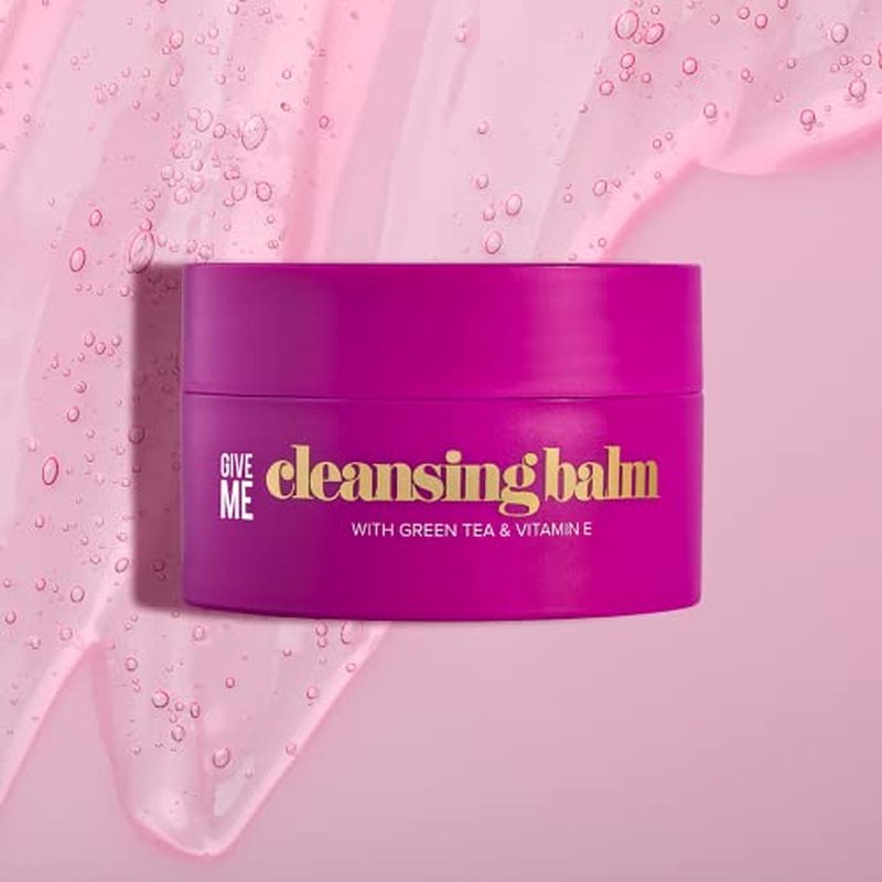 Give Me Cosmetics Cleansing Balm with Green Tea & Vitamin E, Hydrating Makeup Remover for All Skin Types, Gently Removes Impurities, Paraben-Free
