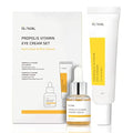iUNIK Propolis Vitamin Eye Cream Set (Eye Cream 1.01 fl.oz. & Mini Serum 0.51 fl.oz.) - Featuring Propolis Extract, Buckthorn