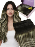 Fshine Genius Weft Hair Extensions 50g Balayage 16 Inch - Variation 2.3 #2/60/2 for Women