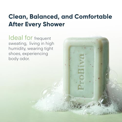 ProBliva Antifungal Soap Bar 4 Bars with Tea Tree Oil & Charcoal – Maximum Strength for Athlete’s Foot & Jock Itch