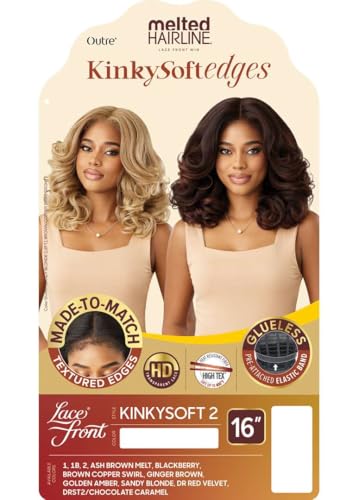 Outre Melted Hairline Kinky Soft Edges - Kinky Soft 2 Off Black 1B