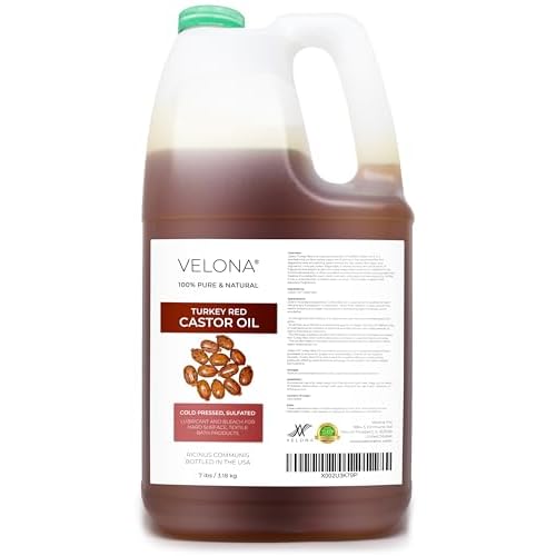 velona Castor Oil Turkey Red 7 lb | 100% Pure and Natural Carrier Oil | Cold Pressed | Hair, Body and Skin Care | Use Today - Enjoy Results
