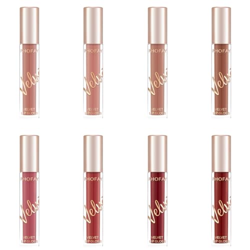 PHOFAY Lip Gloss - Multiple Shimmer Shades with Subtle Candy Scent, Lightweight Oils & Vegan Formula, Ideal Gift